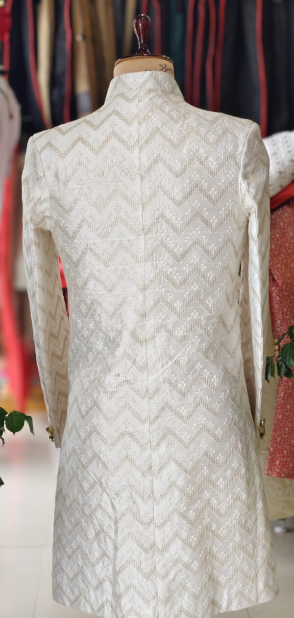 Sherwani Silver White